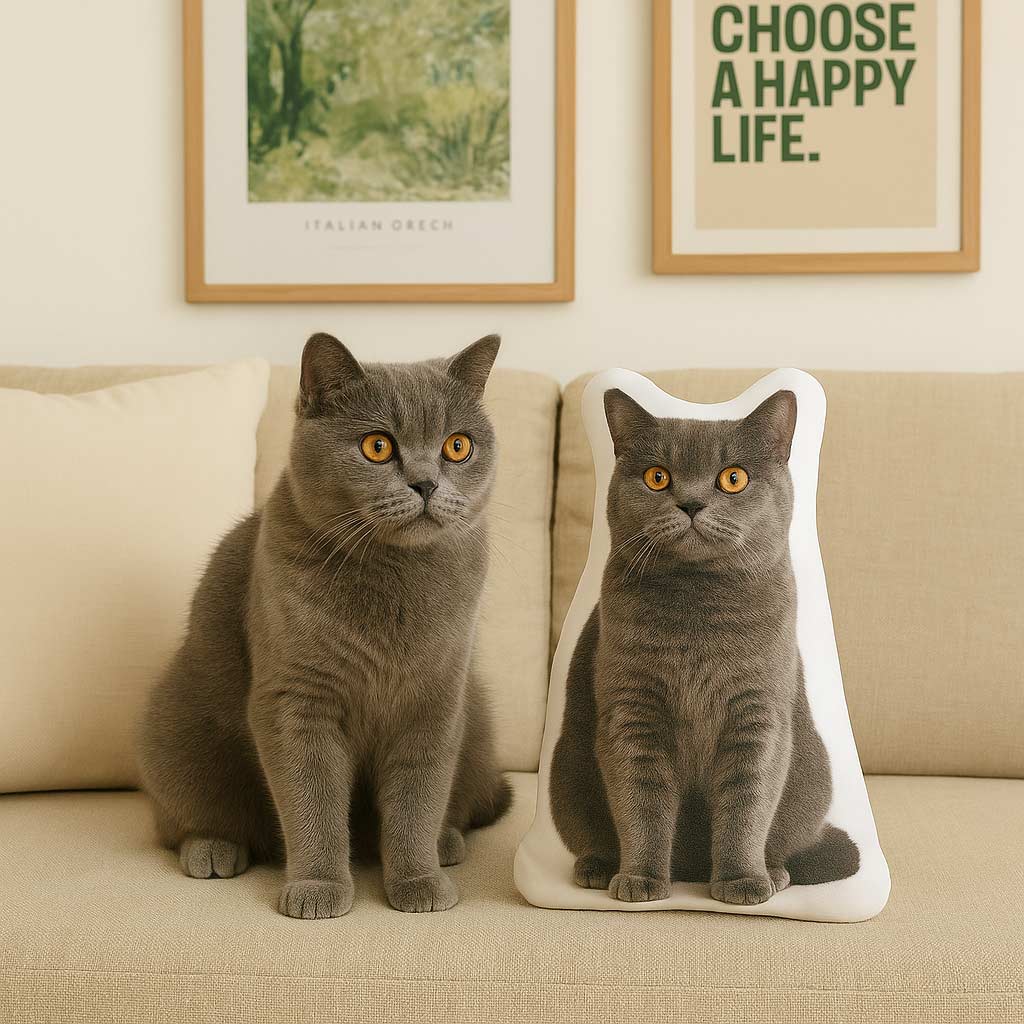 formkissen fotokissen katze britisch kurzhaar