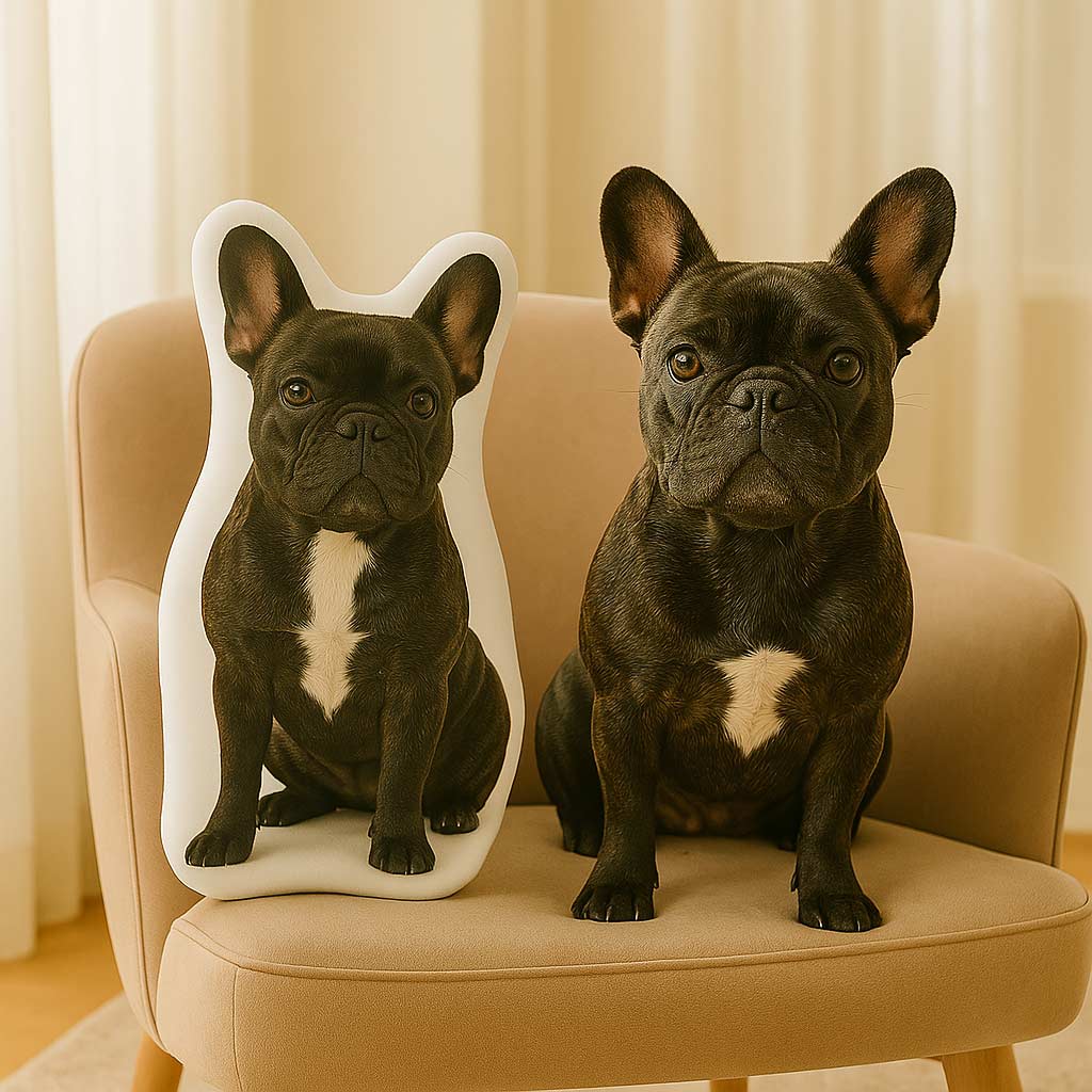 formkissen fotokissen hund französische bulldogge