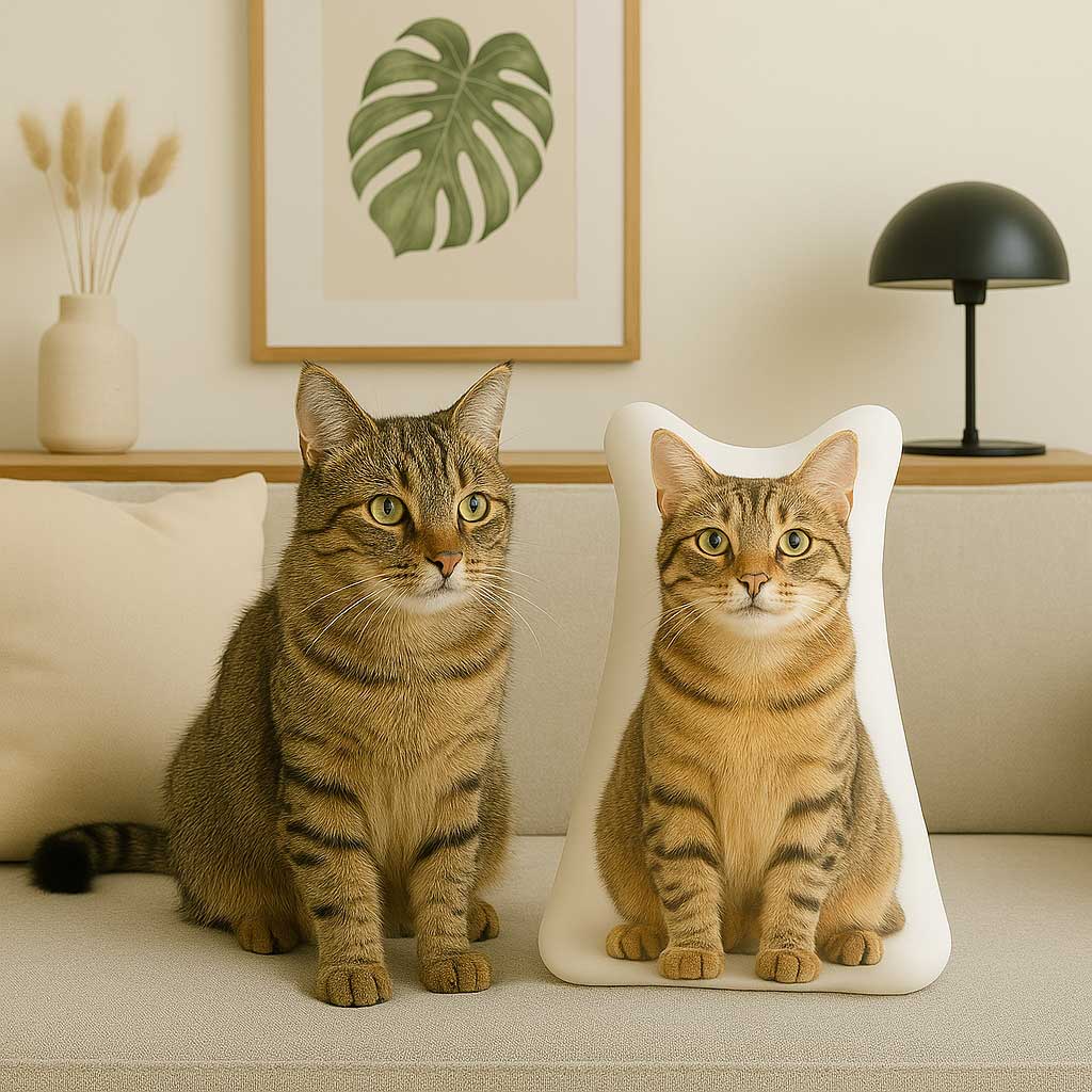 formkissen fotokissen katze getigerte hauskatze
