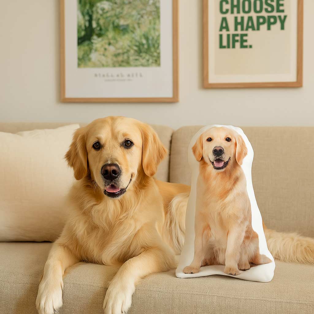 formkissen fotokissen hund golden retriever