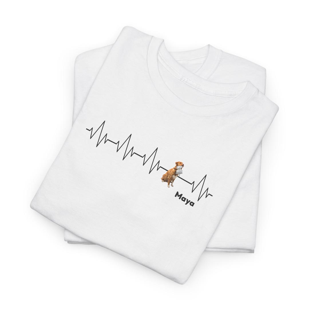 Personalisiertes Unisex T-Shirt 'Heartbeat'