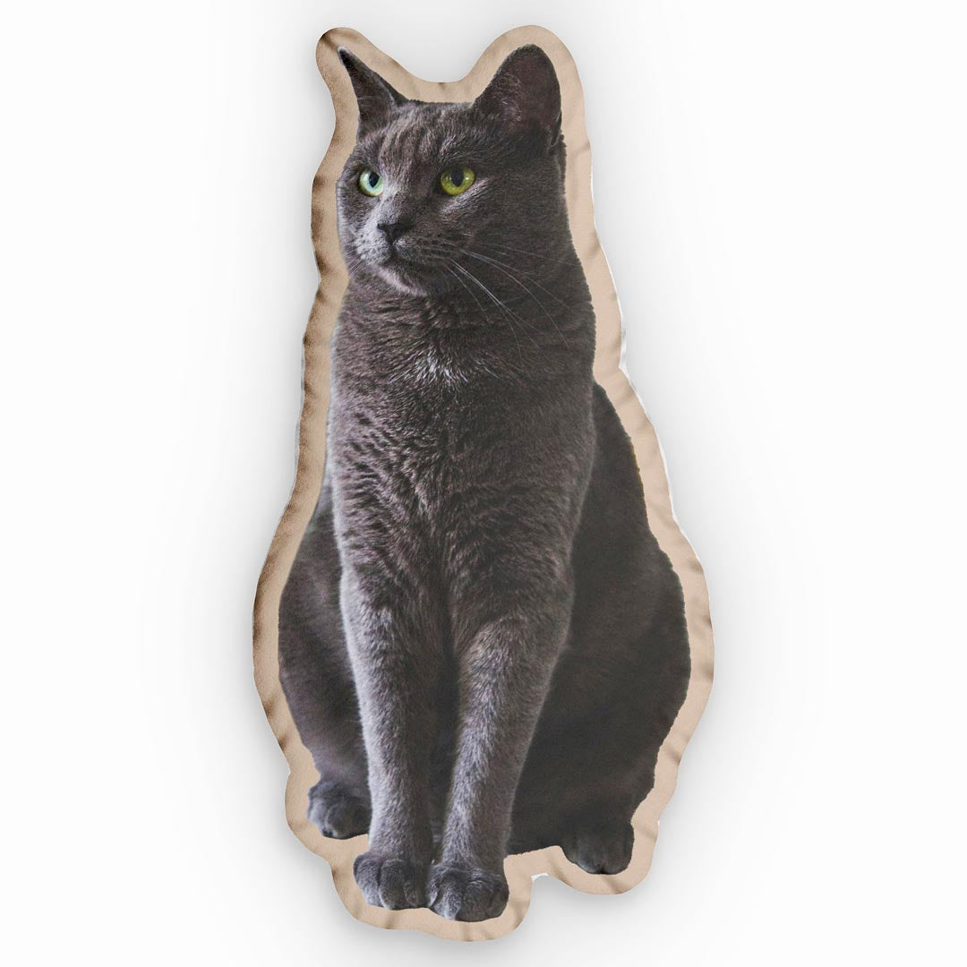 personalisiertes fotokissen formkissen katze beige