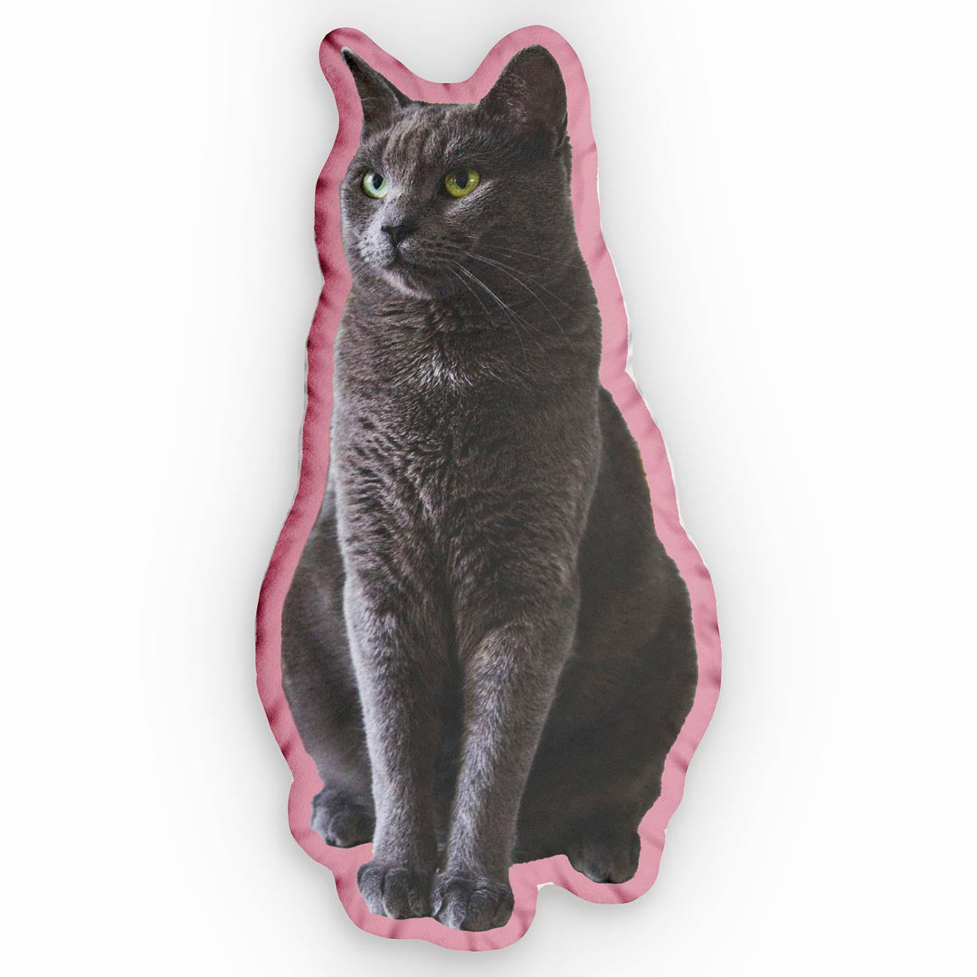 personalisiertes fotokissen formkissen katze rosa