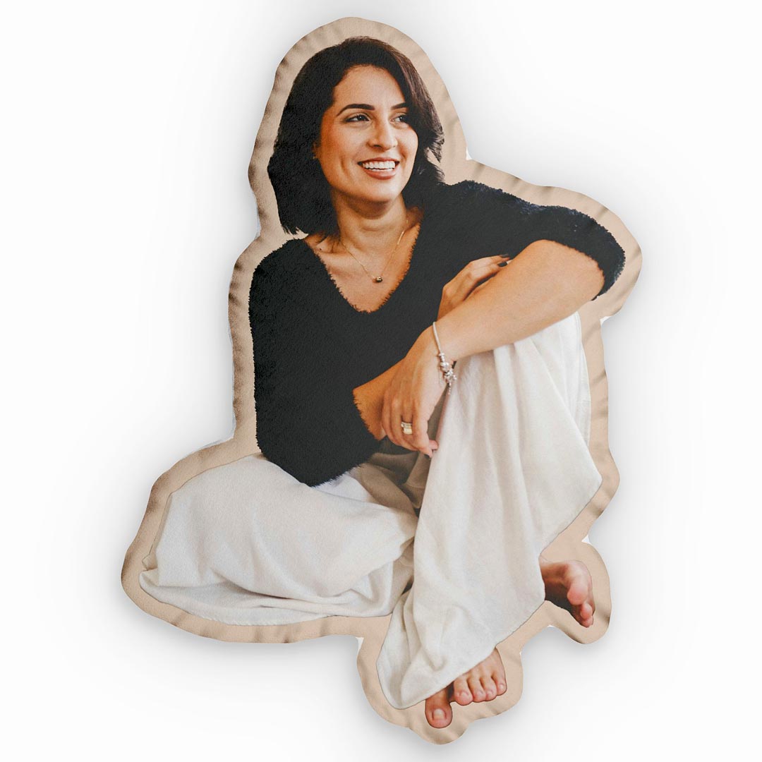 personalisiertes kissen mensch fotokissen formkissen beige