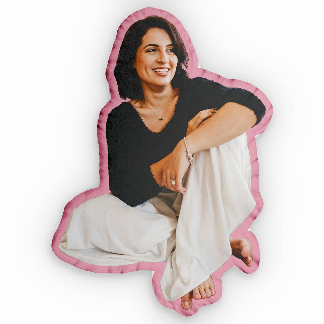 personalisiertes kissen mensch fotokissen formkissen rosa