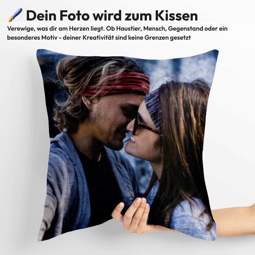 personalisiertes fotokissen