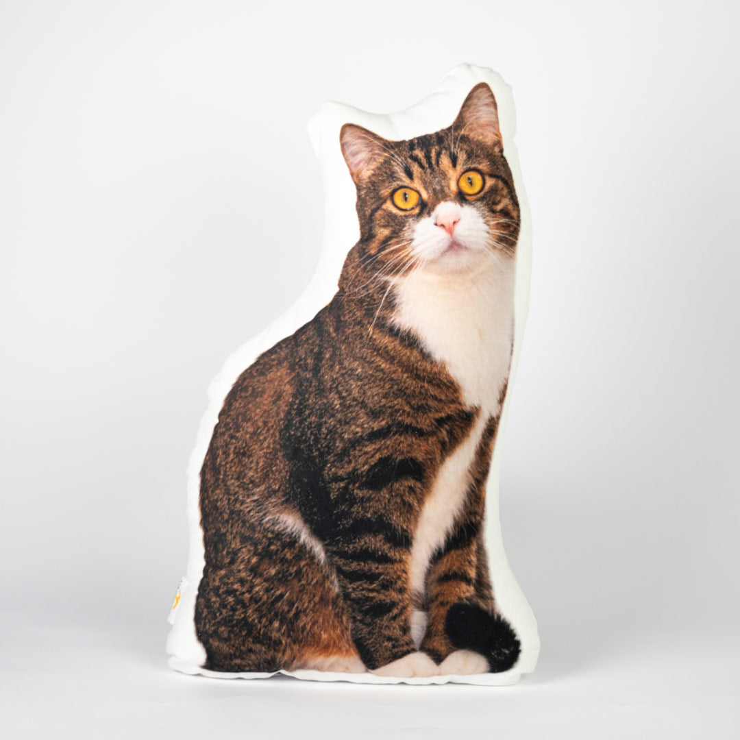 Formkissen in Katzenform – personalisiertes Katzen-Fotokissen