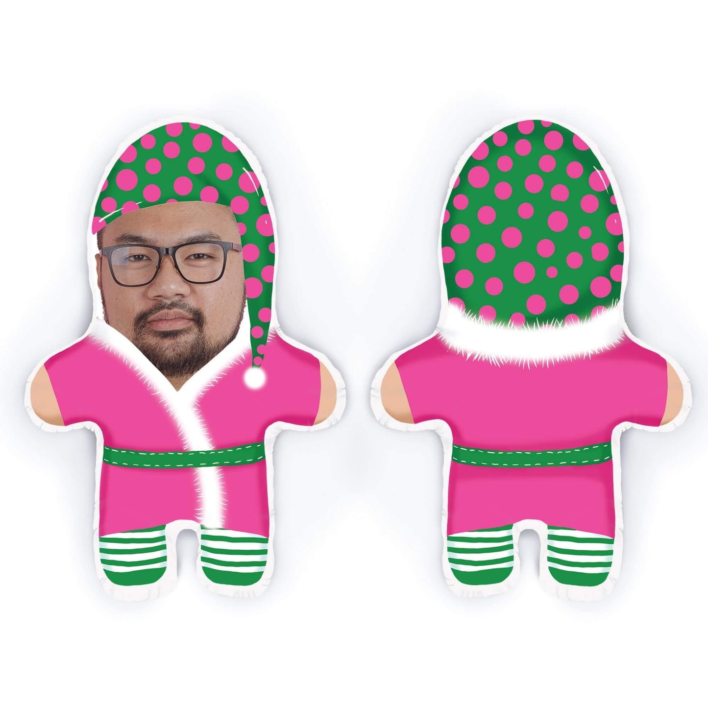 Personalisierbare Mini Me Doll Pinker Elf - Dein Lieblingskissen - Personalisierte Formkissen