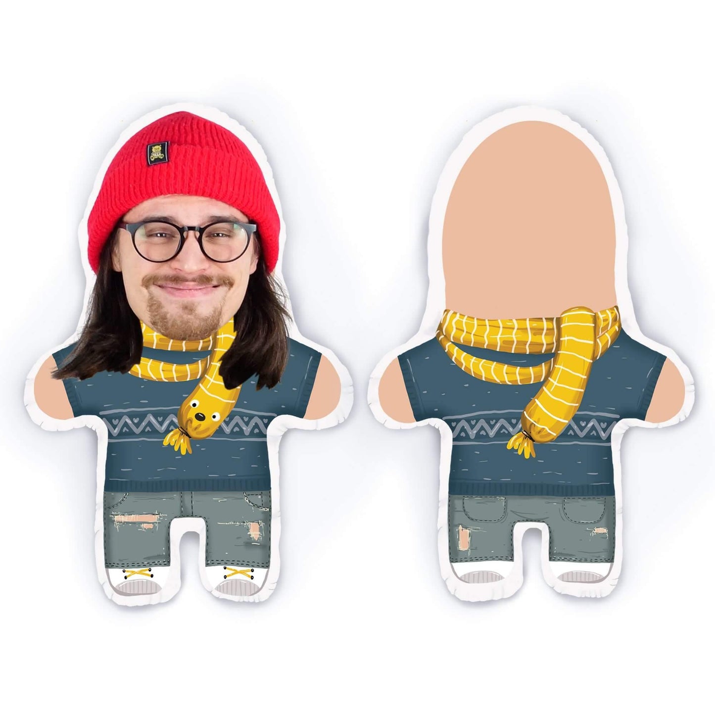 Personalisierbare Mini Me Doll Hipster - Dein Lieblingskissen - Personalisierte Formkissen