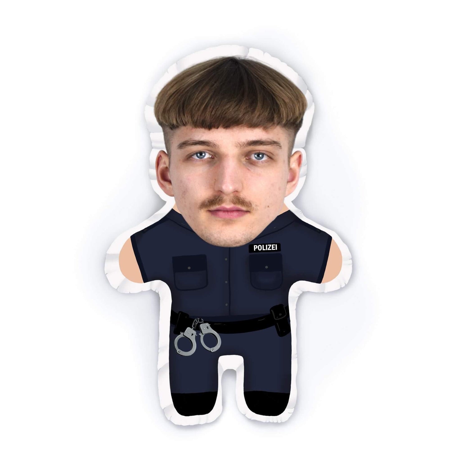 Personalisierbare Mini Me Doll Polizist - Dein Lieblingskissen - Personalisierte Formkissen