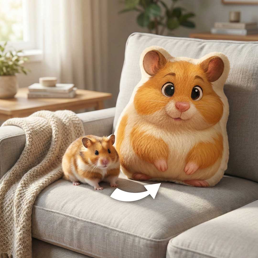 Personalisiertes Haustier Formkissen im Comic Style