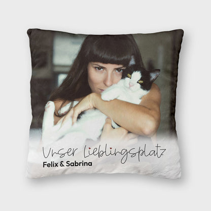 personalisiertes fotokissen katze