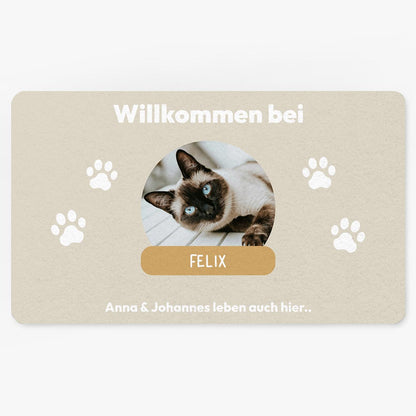 personalisierte fußmatte hund katze