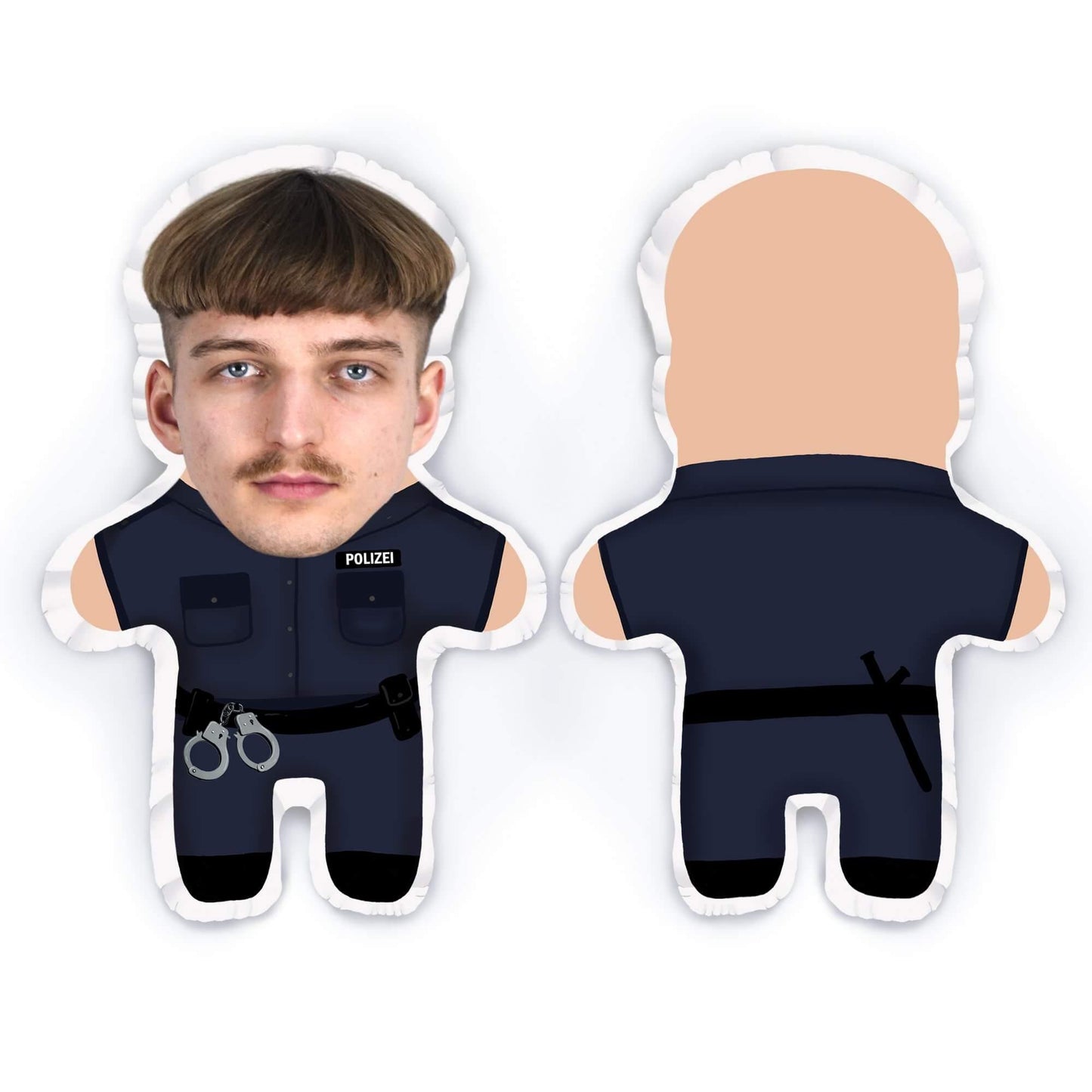 Personalisierbare Mini Me Doll Polizist - Dein Lieblingskissen - Personalisierte Formkissen